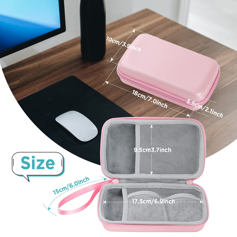 [Australia - AusPower] - GeeRic Case Compatible with MacBook Pro Accessories, Travel Cable Organizer Bag Pouch Electronic Accessories Carry Case Portable Waterproof (Pink) Pink 