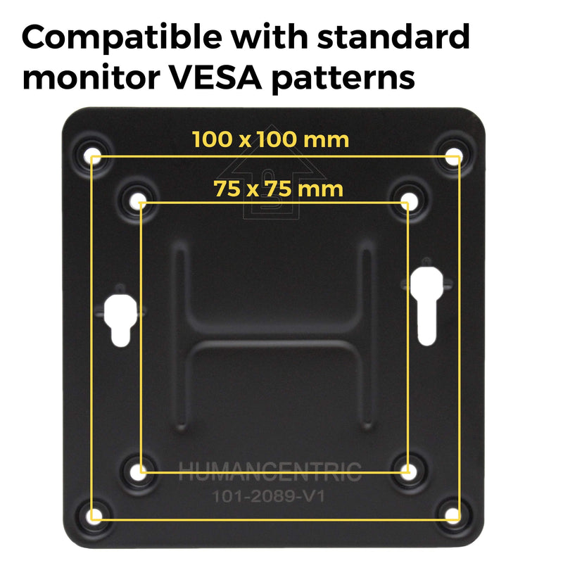 [Australia - AusPower] - HumanCentric VESA Mounting Kit Compatible with Intel NUC | VESA Adapter Bracket to Attach NUC Mini PC Computer to The Back of a Monitor 