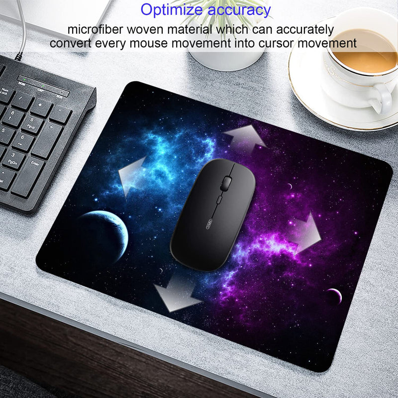 [Australia - AusPower] - Shalysong Mouse pad Small Computer Mouse pad with Personalized Galaxy Design Office Non-Slip Rubber Mousepad 9.5 x 7.9 in Rectangular galaxy 