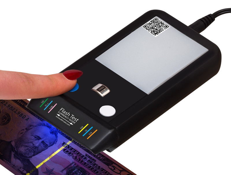 [Australia - AusPower] - Dri Mark Flash Test Counterfeit Bill Detector, 3 Easy Tests in One Small Device, Watermark, Ink, Security Strip, Fast and Accurate Money Checker, Fake Currency Detection Machine, Maintenance Free 