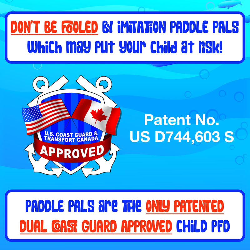 [Australia - AusPower] - Body Glove Paddle Pals Life Jacket - The Safest Patented U.S. Coast Guard Approved Kids Swim Vest 33 - 55 LBS 