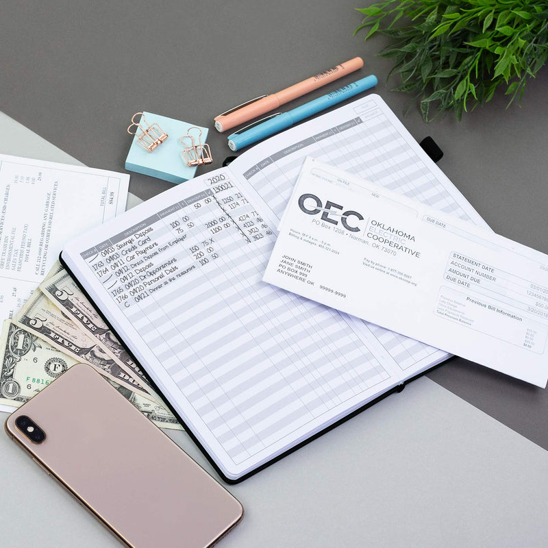 [Australia - AusPower] - Clever Fox Check Register – Deluxe Checkbook Log with Check & Transaction Registers, Bank Account Register Booklets for Personal and Work Use, A5 Hardcover - Black A5 (5.8'' x 8.3'') 