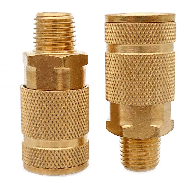 [Australia - AusPower] - T TANYA HARDWARE Coupler and Plug Kit (14 Piece), Automotive Type C, 1/4 in. NPT, Solid Brass Quick Connect Air Fittings Set 14 Piece 