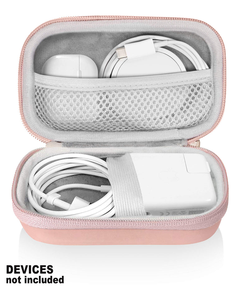 [Australia - AusPower] - Handy Case for MacBook Pro, Air Power Adapter, MagSafe, MagSafe2, iPhone MagSafe Charger, MagSafe Battery Pack, iWalk Charger (Rose Gold) Rose Gold 
