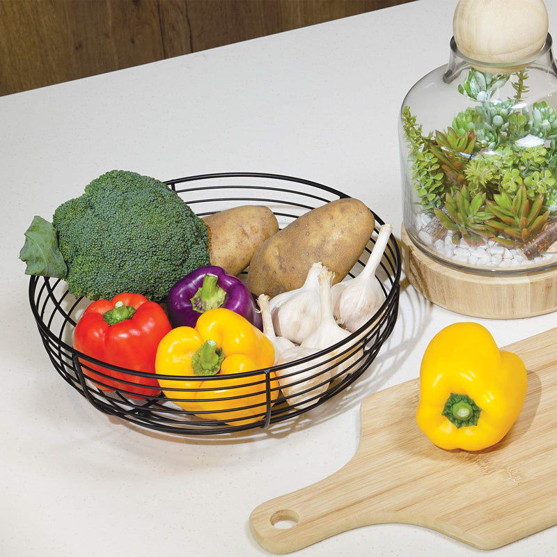 [Australia - AusPower] - CAXXA Countertop Fruit Bowl, Wire Basket for Fruits, Breads, Vegetables ,Snacks, BLACK 