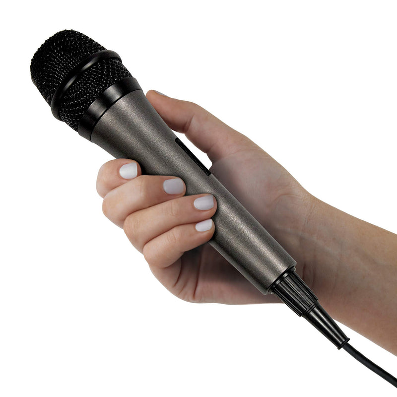 [Australia - AusPower] - Singing Machine SMM-205 Unidirectional Dynamic Karaoke Microphone with 10 Ft. Cord, Black, One Size 1 Black & Gold 