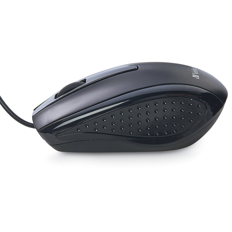 [Australia - AusPower] - Verbatim Slimline Wired Keyboard and Mouse Combo, Optical Wired Mouse, Full-Size Keyboard, USB Plug-and-Play, Compatible with PC, Laptop - Frustration Free Packaging Black Wired Keyboard & Mouse 