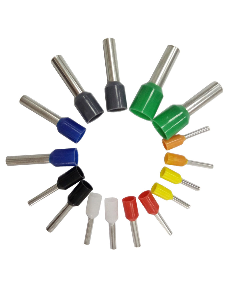 [Australia - AusPower] - EL-SKY 800pcs Assortment Ferrule Wire Copper Crimp Connector, Wire Terminals Kit, Wire Connector Kit, Insulated Cord Pin End Terminal AWG 22-10 Kit 