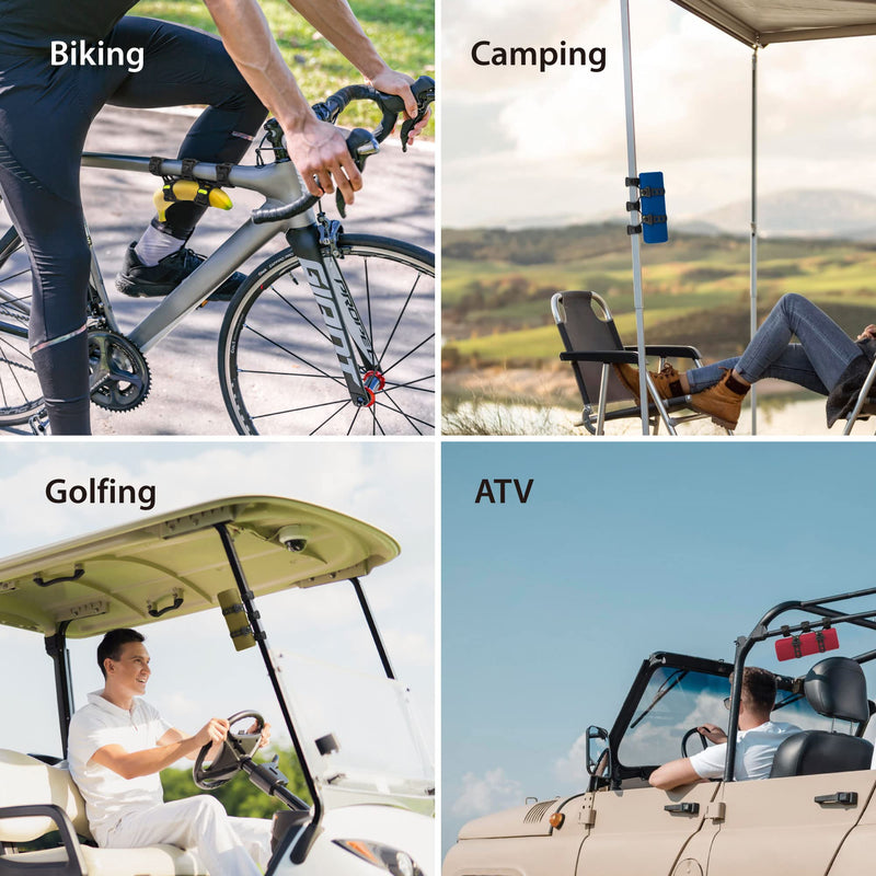 [Australia - AusPower] - 【Bone】 Universal Bike Strap Holder for Waterbottle, Raincoat, Supplies, Music Speaker, Cycling Accessories Strap for Mountain Road Bike, Camping Accessories for diameters 22mm-88mm 