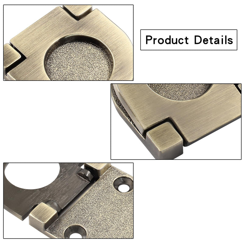 [Australia - AusPower] - Coufce 2 Pack Recessed Pull Ring Handles Bronze Hidden Recessed Type Drawer Mount Handle Deck Cabinet Flush Ring Sliding Door Pull Handle Recessed Furniture Gripï¼ˆwith Screwsï¼‰ Oval 