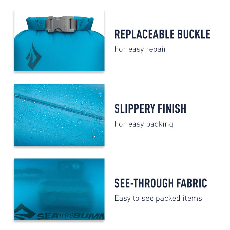 [Australia - AusPower] - Sea to Summit Ultra-SIL Dry Sack, Ultralight Dry Bag Grey 1 Liter 