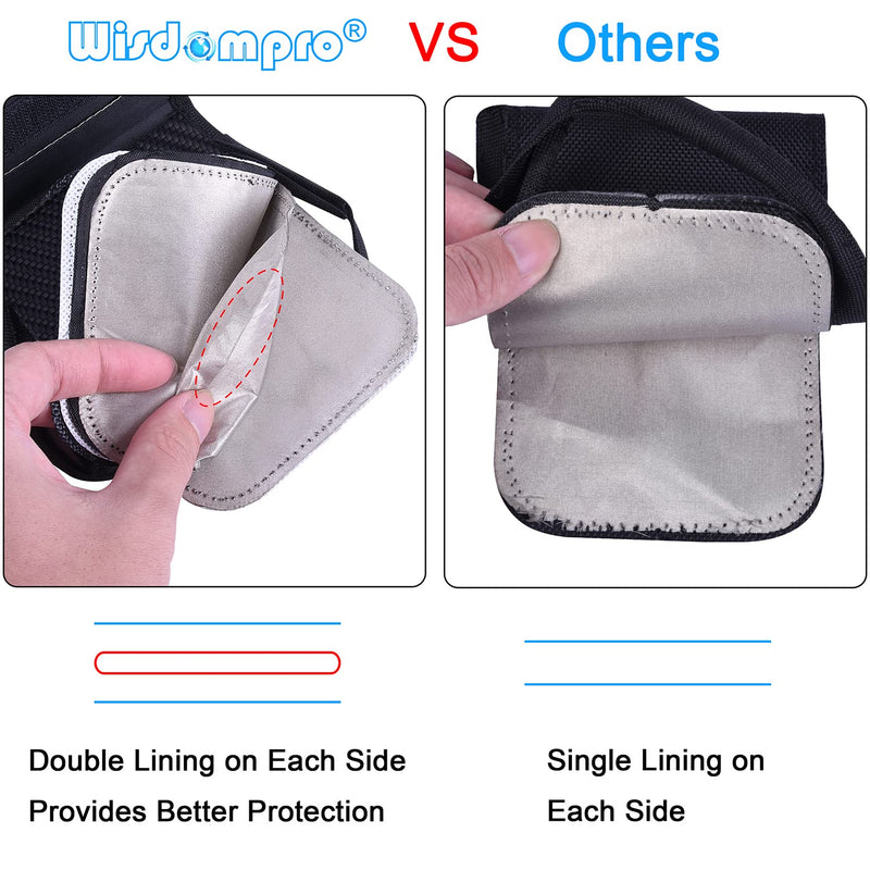 [Australia - AusPower] - Faraday Bag for Key Fob, Wisdompro WP4694 RFID Key Fob Protector RF Car Signal Blocking Faraday Cage Protector, Anti-Theft Pouch, Anti-Hacking Case Blocker - Black 