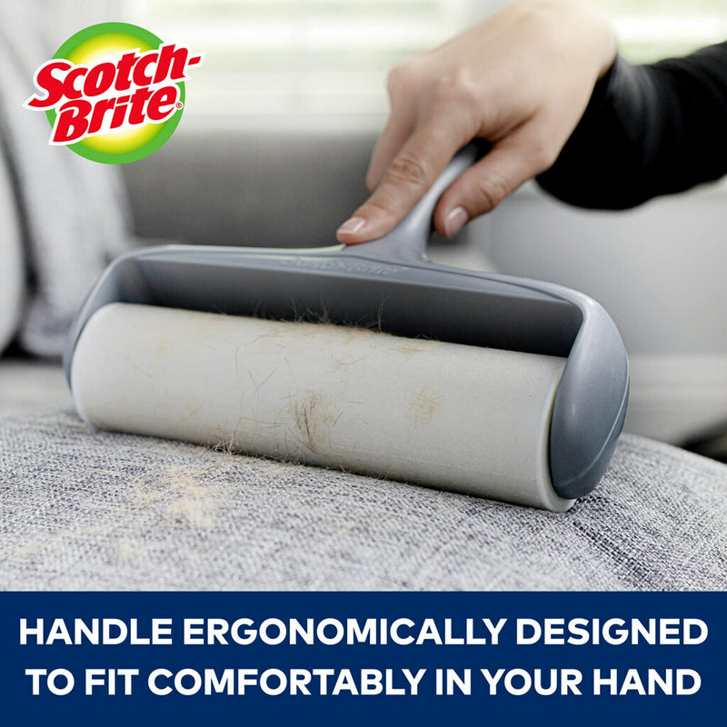 [Australia - AusPower] - Scotch-Brite 50% Stickier Large Surface Lint Roller, Works Great On Pet Hair, 60 Sheets 1 Roller 