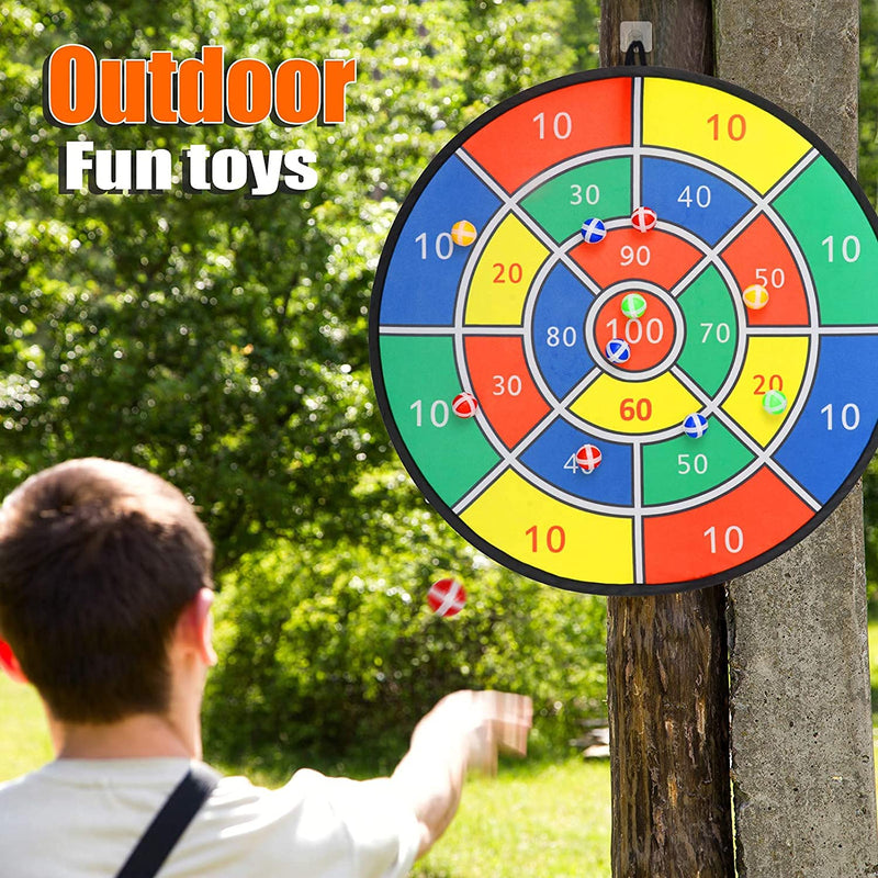 [Australia - AusPower] - BooTaa 2 Pack 29" Large Dart Board Game Set with 20 Sticky Balls, Indoor/ Sport Outdoor Fun Party Play Games, Boys Girls Toys, Birthday Toy Gifts for 3 4 5 6 7 8 9 10 11 12 Year Old Boys Girls Kids 