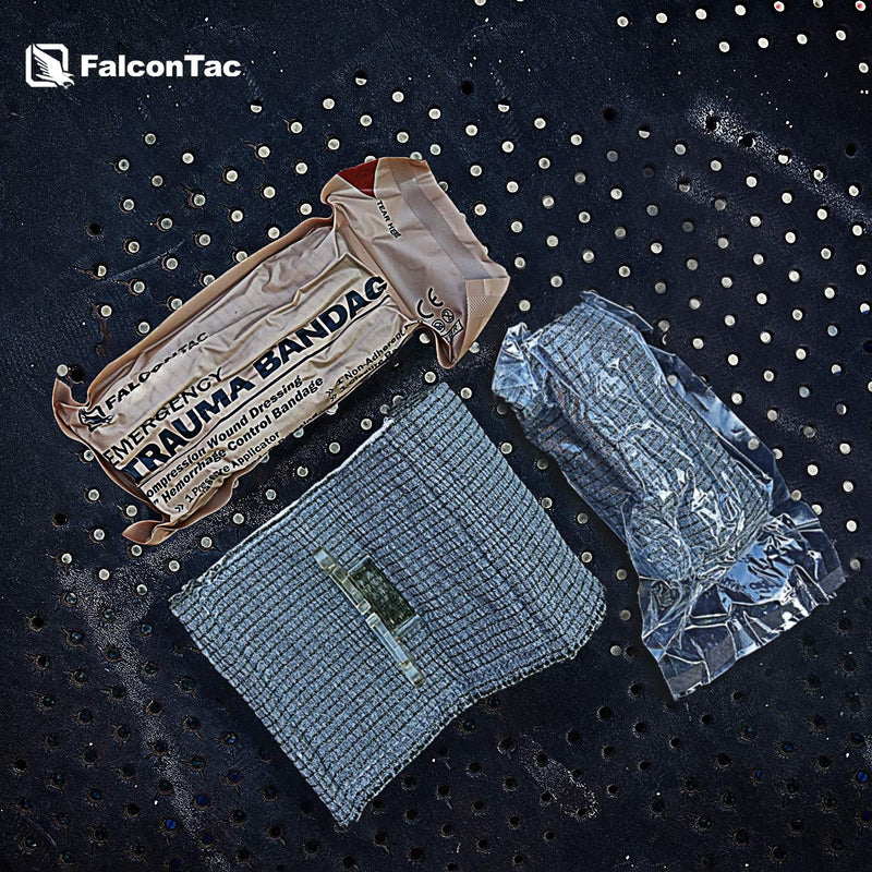 [Australia - AusPower] - FalconTac Israeli 6 Inch Emergency Compression Bandage Wound Trauma Dressing Double-Vacuum Sterile Packaging 5 