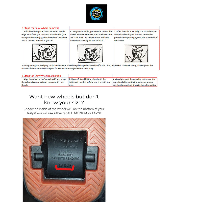 [Australia - AusPower] - Heelys Pair of Replacement Wheels Wheel Kit Black/Red Swirl Small 