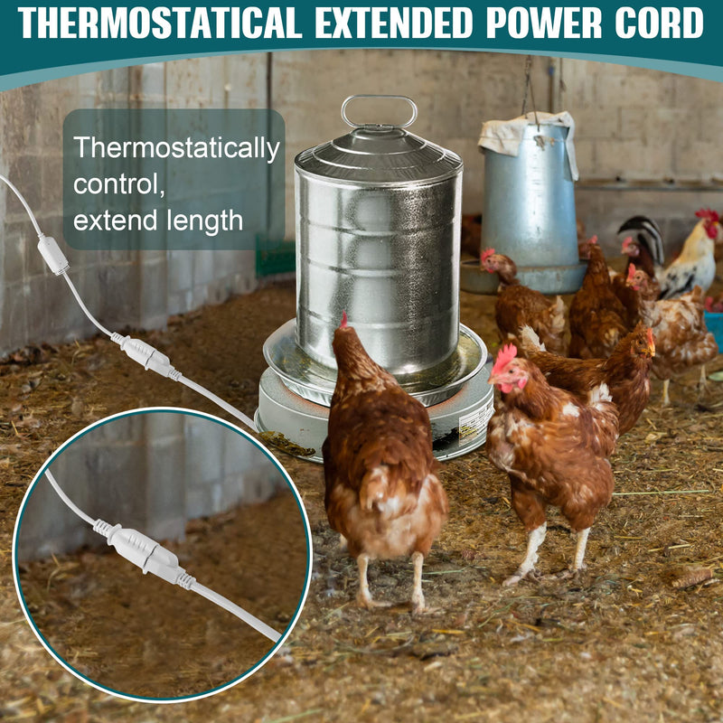 [Australia - AusPower] - Feekoon 2 Pack Thermostat Extension Cord On at 32 â„‰/ 50 â„‰, Thermostatically Controlled Self Regulating Extension Power Cable Compatible with Thermal Outlet Plug for Cold Weather Pond De icers 