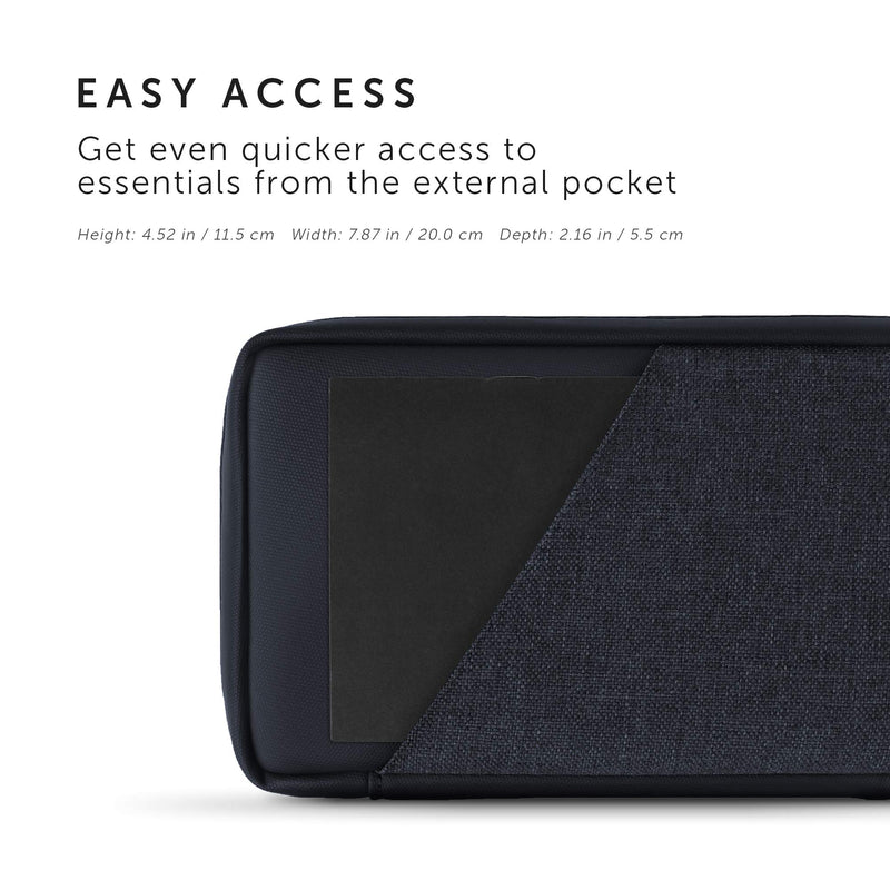 [Australia - AusPower] - Native Union Stow Organizer – Premium Travel Tech Kit Crafted with Durable Canvas – Keep Essentials Organized with Flexible Storage & Quick-Access Pocket for Cables, Chargers, SIM Card & More (Indigo) Indigo V2 