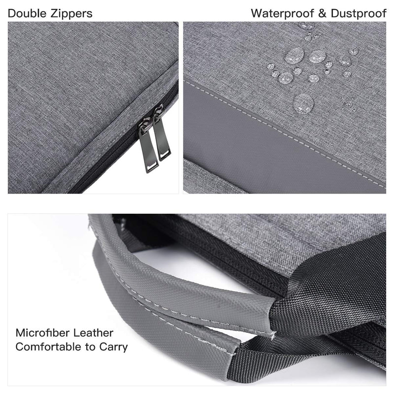 [Australia - AusPower] - 13.5 15 Inch Laptop Case, Men Women Laptop Bag Sleeve with Electronics Organizer for Dell Inspiron 13, Surface Laptop 3/2 13.5, HP Pavilion x360/EliteBook 840 14, Lenovo ThinkPad X1 Carring Bag, Gray 13.5-15 Inch 