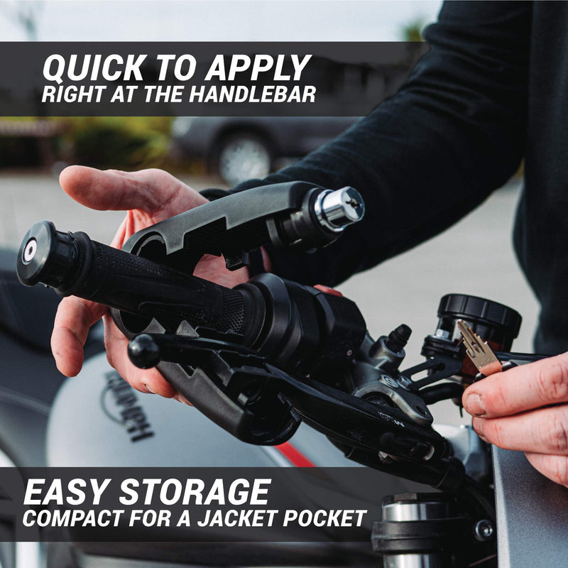 [Australia - AusPower] - Throttle Motorcycle Locks Anti Theft Handlebar Lock by Aerofast. Best Heavy Duty, Motorcycle Anti Theft Lock for Your Motorbike, ATV, Dirt Bike and Scooter - (Black) Black 
