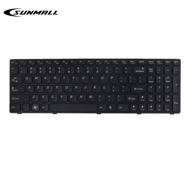 [Australia - AusPower] - SUNMALL New Keyboard Replacement with Frame for IBM LenovoIdeapad G570 Z560 Z560A Z560G G575 G780 G770 Z565 Series Laptop/Notebook Black US Layout 