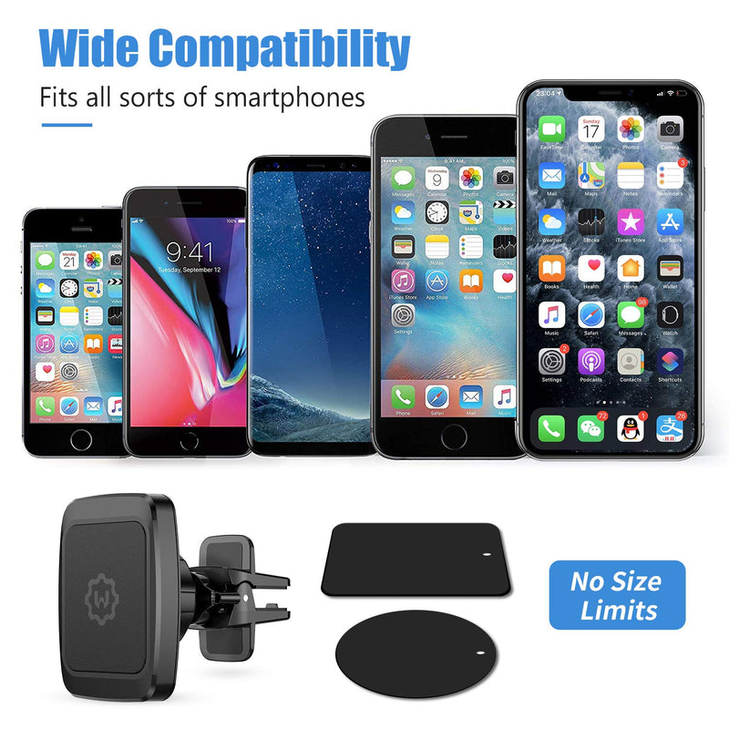 [Australia - AusPower] - Magnetic Phone Car Mount, WixGear [2 Pack] Air Vent Car Phone Mount Holder, Phone Holder for Car with Twist-Lock base, Compatible with Apple iPhone 13 Pro Max, 12 Pro, Samsung Galaxy S21, S20 and More 