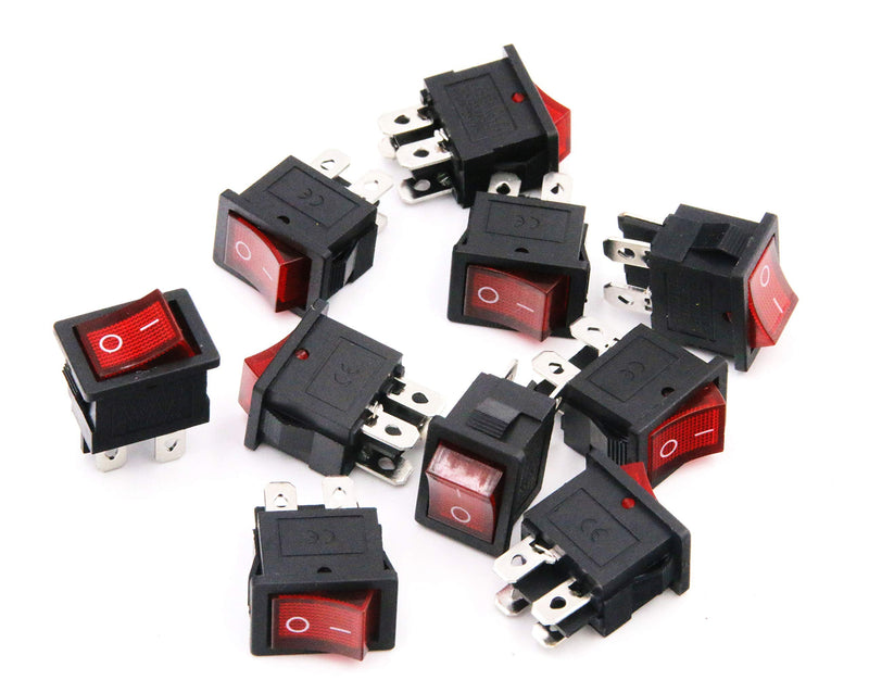 [Australia - AusPower] - RuoFeng KCD1-104N ON-OFF 4 Pin Rocker Boat Switch 6A/250V 10A/125V AC 10 Pcs 