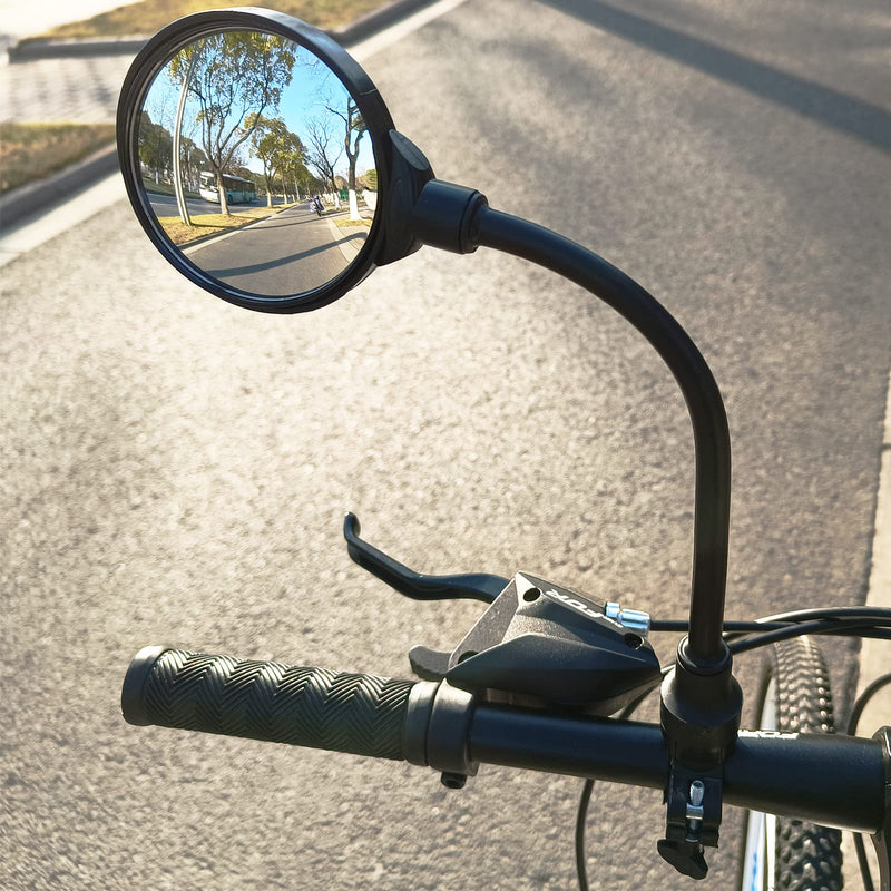 [Australia - AusPower] - RYANGO Bike Mirror, Adjustable Bike Mirrors Handlebar Rearview Mirror, Acrylic Convex Round Bike Rear View Mirrors for Handlebars, Bicycle Mirror for E-bike Scooter 
