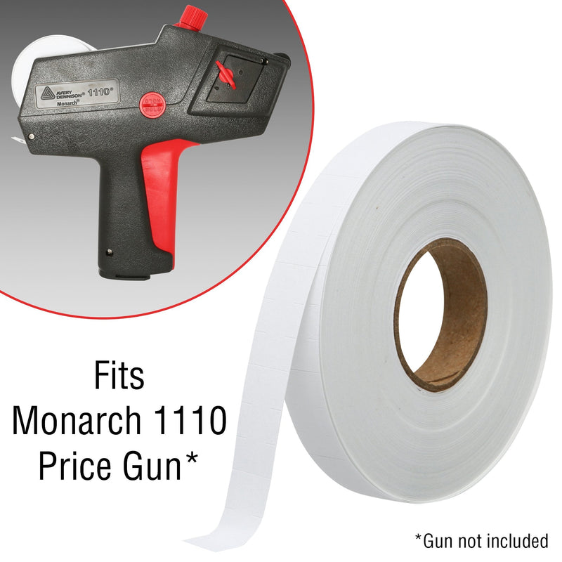[Australia - AusPower] - White Pricing Labels for Monarch 1110 Price Gun – Sixteen Rolls, 17,000 Pricemarking Labels White - 1 Sleeve. 