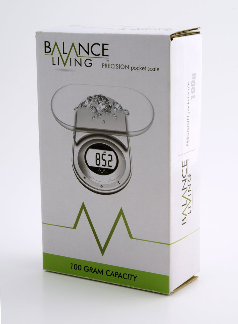 [Australia - AusPower] - Balance Living Digit Pocket Scale Silver 100gm 