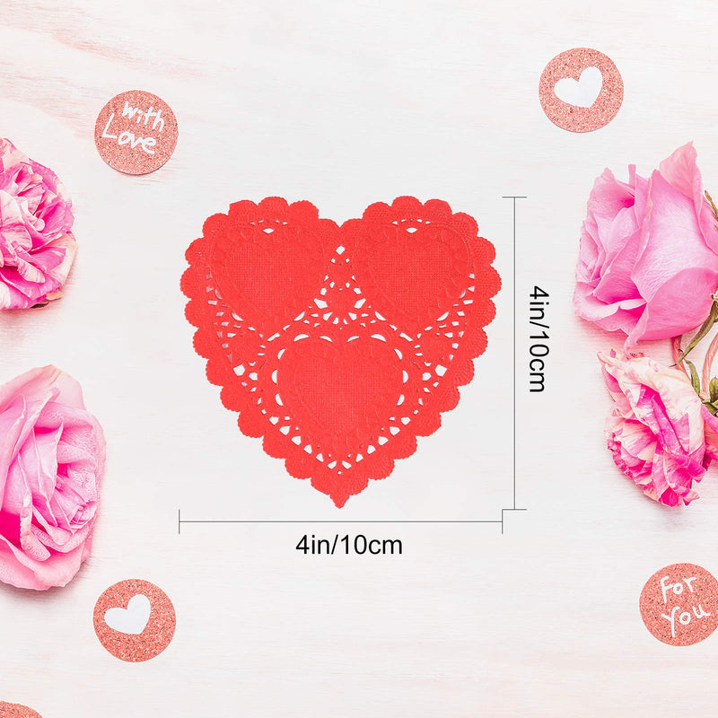 [Australia - AusPower] - TUPARKA 145pcs Valentine Heart Doilies Heart Shape Paper Doily for Valentine's Day Decoration Craft Party 