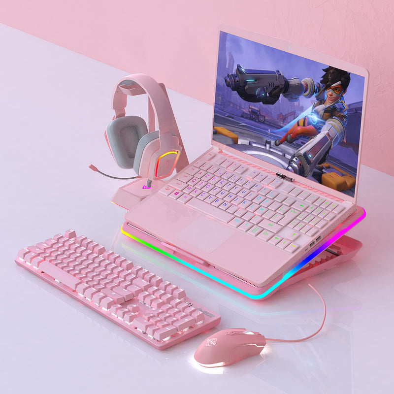 [Australia - AusPower] - Lomiluskr AJ52 Gaming Mouse Wired, 7 Programmable Buttons, Computer Mice with RGB LED Backlit, 200-4800 DPI Adjustable,for Windows/Mac OS/Linux (Pink) Pink 