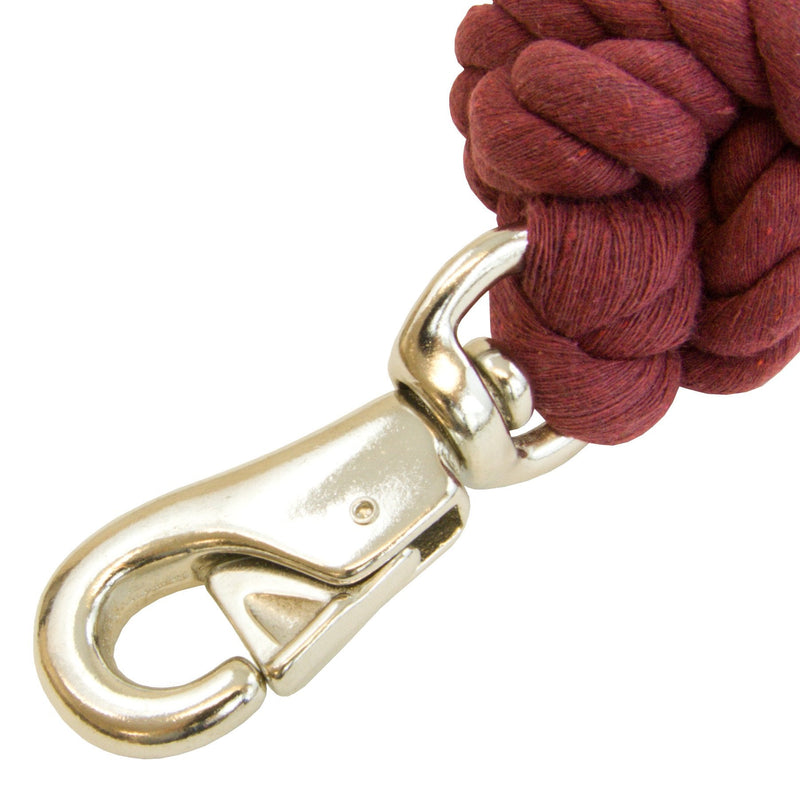 [Australia - AusPower] - Intrepid International Cotton Lead Rope with Bull Snap Burgundy 