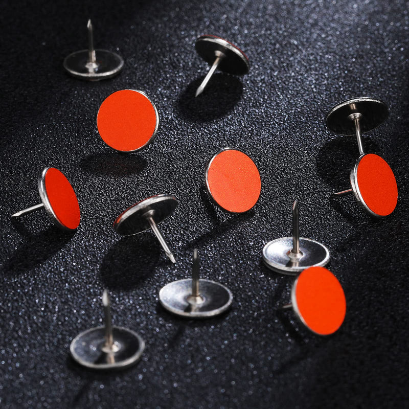 [Australia - AusPower] - 200 Pack White and Orange Reflective Tacks Trail Marking Tacks Glow Tacks Reflective Trail Markers Hunting Reflector Tacks Mark Trail Reflective Thumb Tacks for Hunting Hiking Camping Tree Stand White, Orange 