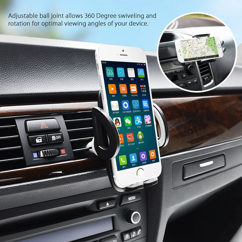 [Australia - AusPower] - Air Vent Phone Holder for Car, Rotatable Car Phone Mount, Phone Holder for Car Vent Compatible with Cellphone iPhone, Samsung Galaxy, LG and More Other Android Smartphones 