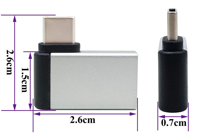 [Australia - AusPower] - AAOTOKK Right Angle USB C to USB 3.0 Adapter 90 Degree Type C Male to USB A 3.0 Female Converter,On The Go(OTG) for Smartphone,Laptops,Mouse Keyboards,More USB and Type-C Devices (2 Pack-Silver M/F) silver M/F 