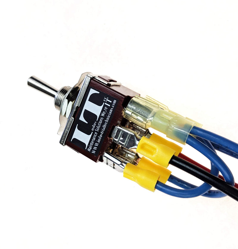 [Australia - AusPower] - IndusTec Wired DPDT 20 AMP 12V 6 Pin Quick Plug On/Off/On 3 Position DC Motor Polarity Reversing Control Maintained Latch Lock Toggle Switch Double Pole Double Throw KN3C-203P 