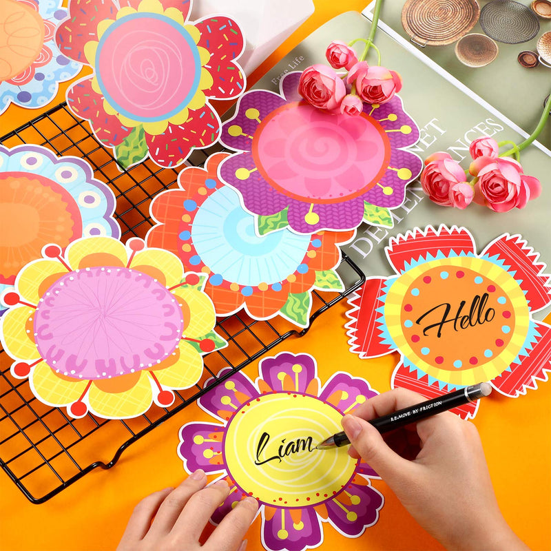 [Australia - AusPower] - 45 Pieces Flowers Cut-Outs Springtime Blooms Cutouts Versatile Colorful Flowers Classroom Decoration Cutouts with Glue Point Dots for Bulletin Board School Spring Summer Theme Party, 5.9 x 5.9 Inch 