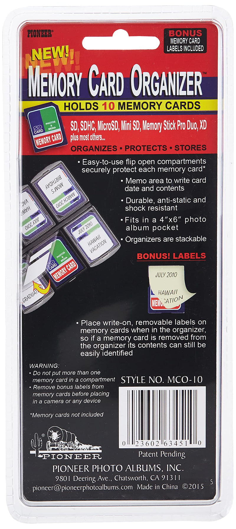 [Australia - AusPower] - Pioneer 10 Compartment Memory Card Organizer 