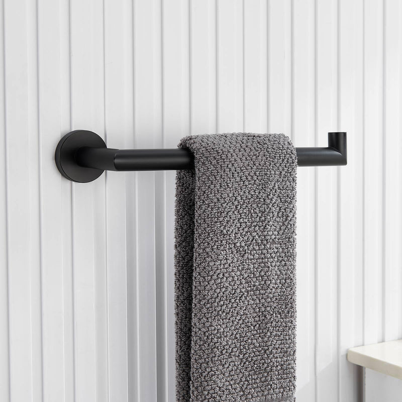 [Australia - AusPower] - Bathroom Towel Holder Matte Black, Suyar SUS304 Stainless Steel Hand Towel Bar, Kitchen Towel Rack Wall Mounted 