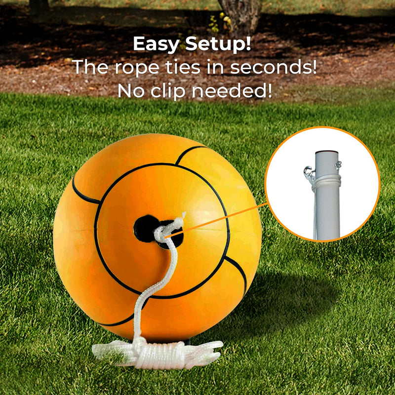 [Australia - AusPower] - Western Star Tetherball Game Set - Soft-Touch Tether Ball with Durable Attached Rope - Indoor, Outdoor, Yard, Beach Play - Easy Attach & Play - Classic Family Game for Kids 