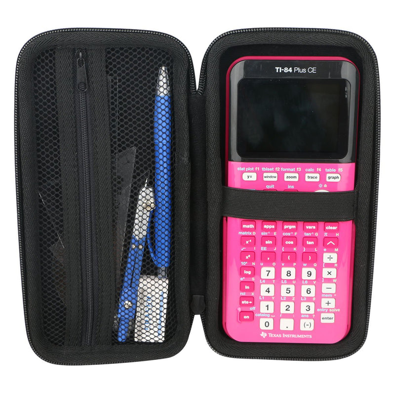 [Australia - AusPower] - Khanka Hard Travel Case Replacement for Texas Instruments TI-84 Plus CE Graphing Calculator Mesh Pocket for Other Accessories 