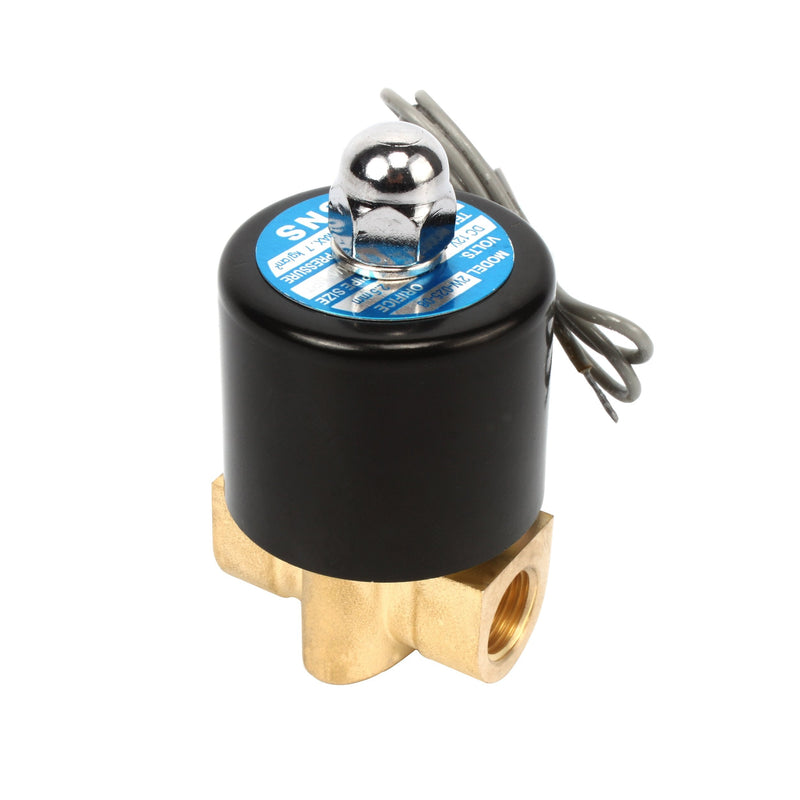 [Australia - AusPower] - SNS 2W025-N08/DC12V 1/4"NPT Brass Electric Solenoid Valve Normally Closed Water, Air, Diesel 1/4''NPT DC12V 
