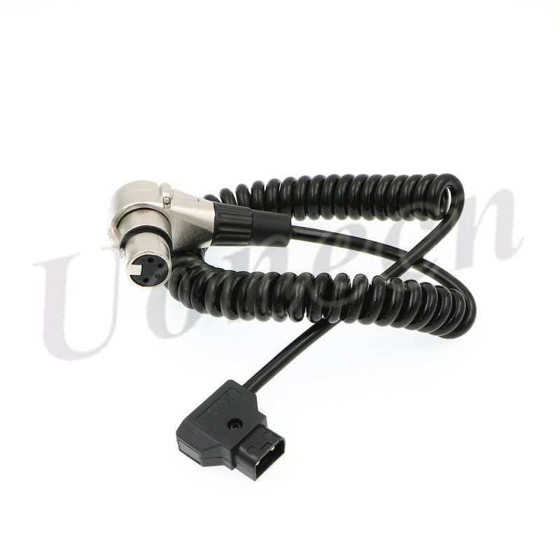 [Australia - AusPower] - For ARRI ALEXA Camera Cable Right Angle 90 Degree XLR 4 Pin Female to D-tap Power Spring Cable for Supply Battery Adapter 