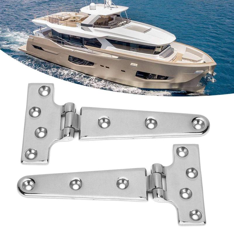 [Australia - AusPower] - T-Shape Hinge,2pcs T-Shape Door Hinge 316 Stainless Steel Heavy Duty Universal Marine Boat Hardware 6x3in 