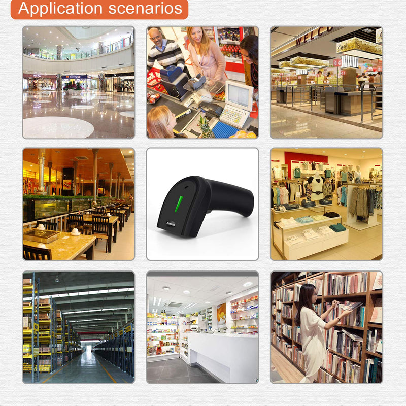 [Australia - AusPower] - 2D Wired Barcode Scanner,Symcode QR PDF417 Bar Code Reader Scanner Long Transfer Distance Computer Cell Phone Screen Scan 2D Wired Scanner 