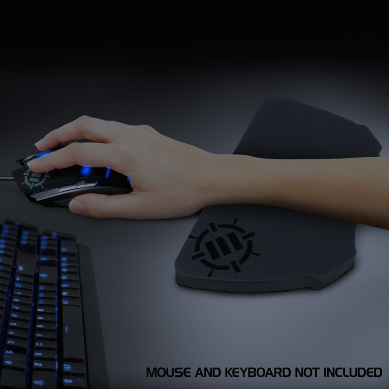 [Australia - AusPower] - ENHANCE Gaming Mouse Wrist Rest - Firm Wrist Pad for PC Gamers and Esports Professionals with Ergonomic Support, Non-Slip Rubber Backing, Anti-Fray Design - Great for Gaming or Office Use Mouse Size 