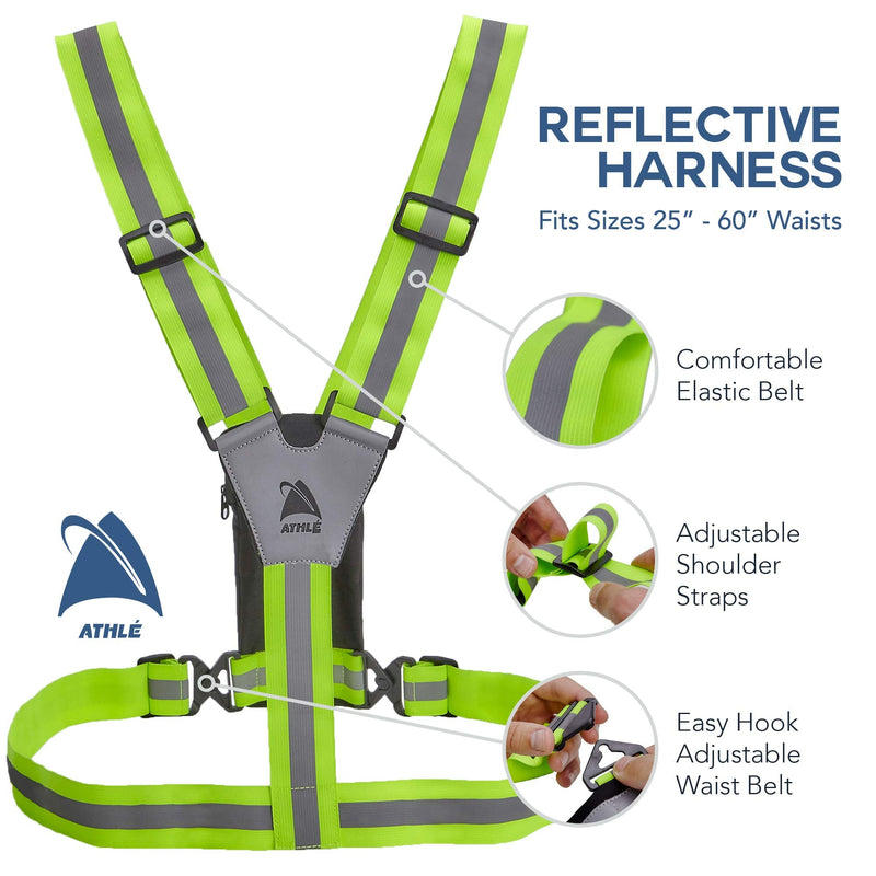 [Australia - AusPower] - Athlé Reflective Vest with Phone Holder - High Visibility Vest for Safe Running, Jogging, Dog Walking, Biking and More 