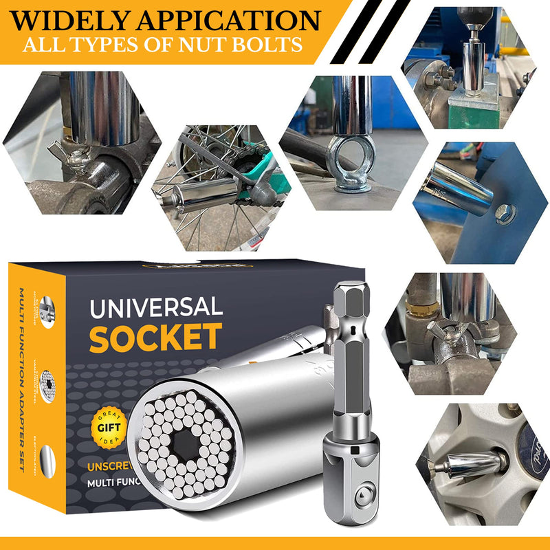 [Australia - AusPower] - Universal Socket Tools Gifts for Men, Dad Gifts, Stocking Stuffers Mens Gifts Christmas Gifts for Men Him Dad Boyfriend Father Husband Mechanic Tools for Men Who Have Evreything Cool Stuff Gadgets 