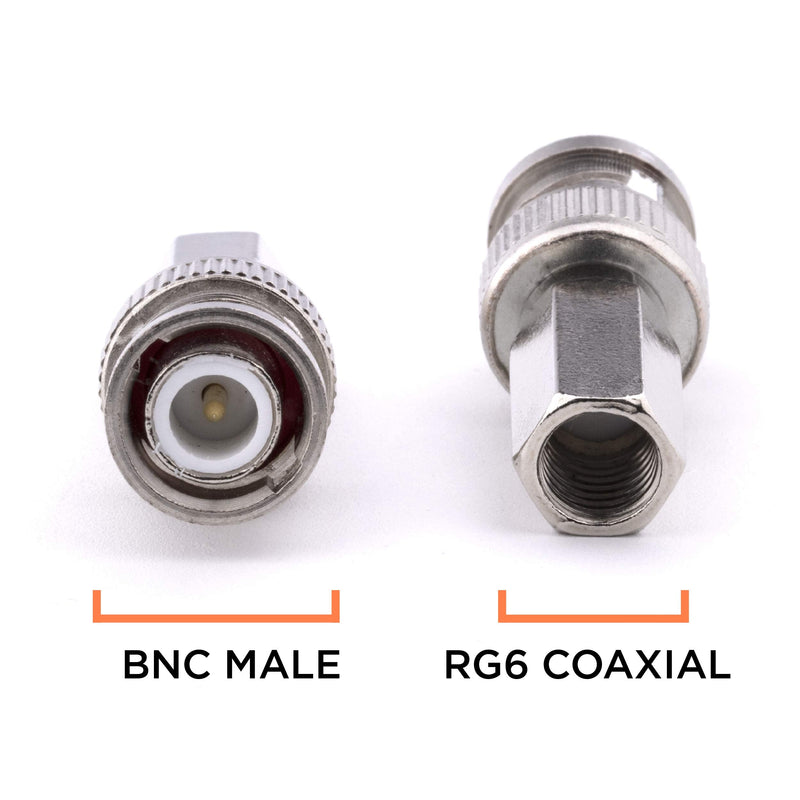 [Australia - AusPower] - THE CIMPLE CO RG6 Coaxial Cable Connector, Screw On (Twist On) - SDI, HD-SDI, CCTV, Security, Video Card, Camera, Solderless - RG6 - Pack of 10 10 Pack Silver RG6 